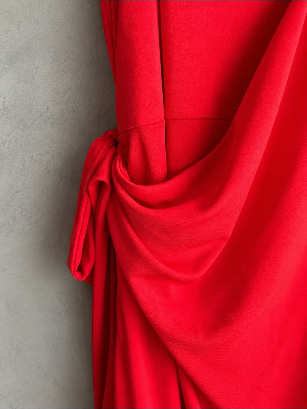 CINQ À SEPT Delia Red Draped Tie Midi Dress Size 8 - Picture 7 of 11